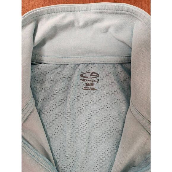 Champion  MEDIUM 1/4 Zip Lite AQUA  pullover jacket.  Pictures look like it's bl - Picture 4 of 7